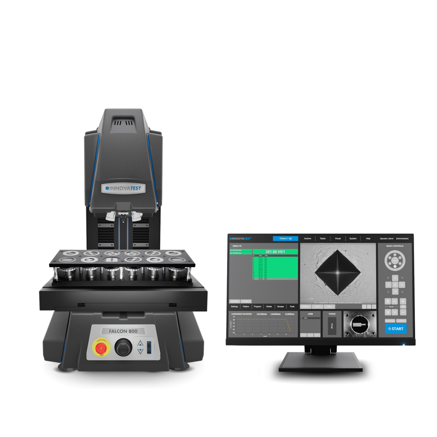 FALCON 800G2/A Vickers Hardness Tester View 2